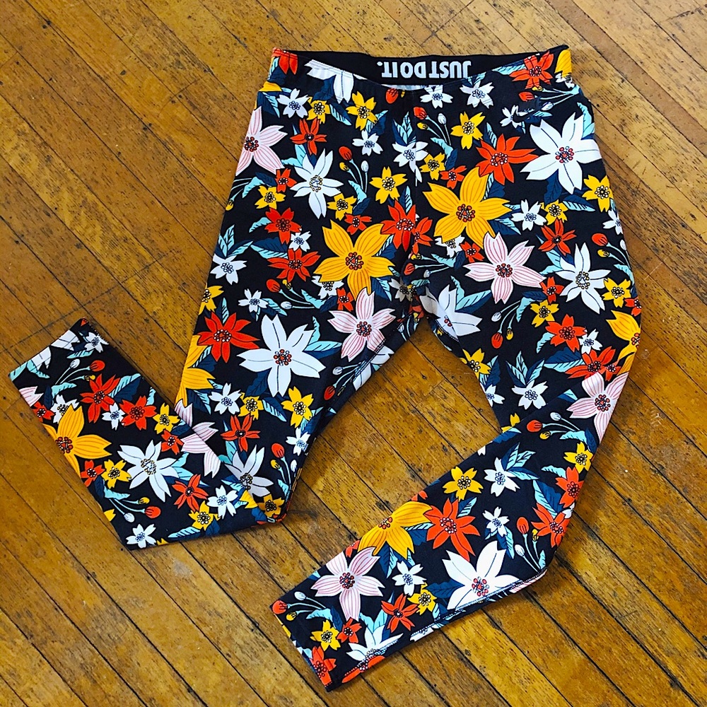 Floral Nike Running Leggings L